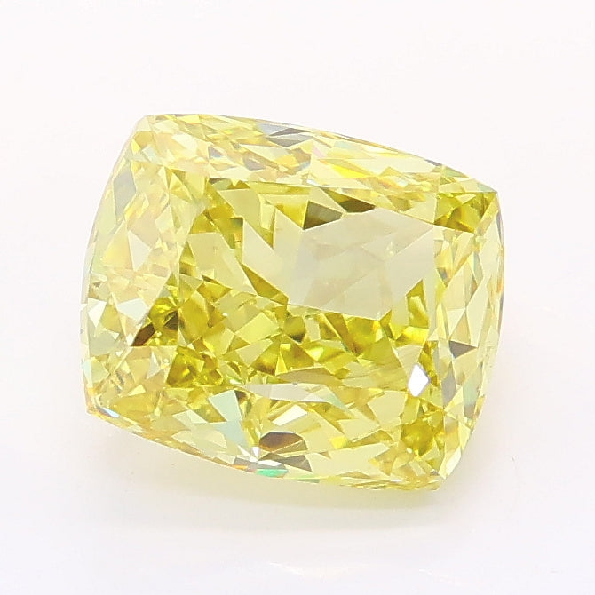 2.00 carat fancy intense yellow cushion lab grown diamond VS2 clarity