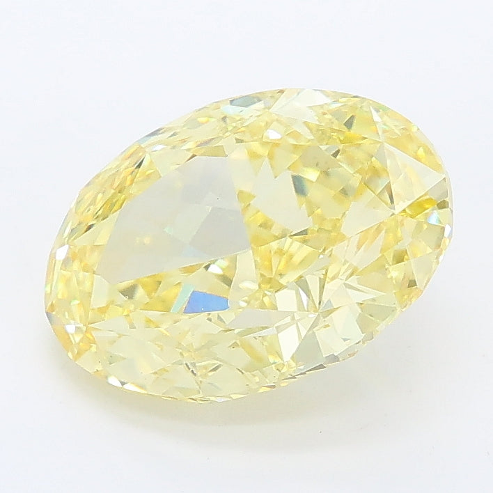 2.79 carat fancy vivid yellow oval lab grown diamond VS2 clarity