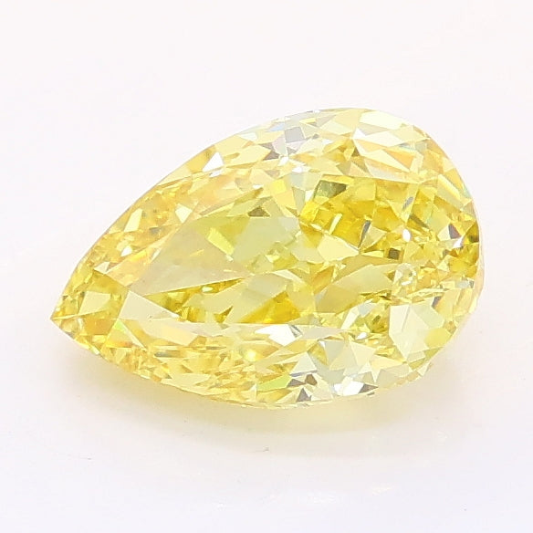 1.15 carat fancy intense yellow pear lab grown diamond VS1 clarity