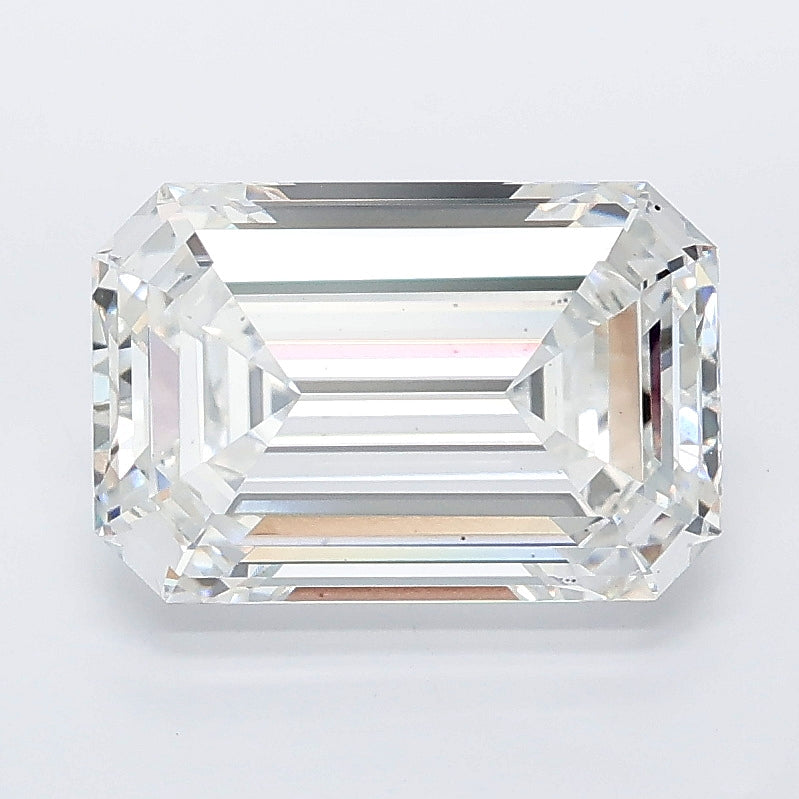 3.04 carat emerald lab grown diamond E color VS1 clarity