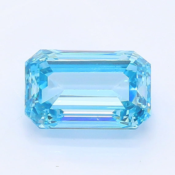 0.94 carat fancy vivid blue emerald lab grown diamond VS1 clarity