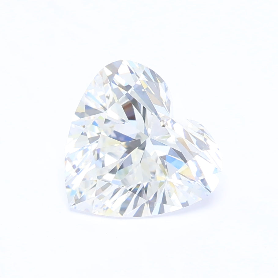 1.60 carat heart lab grown diamond E color VVS2 clarity