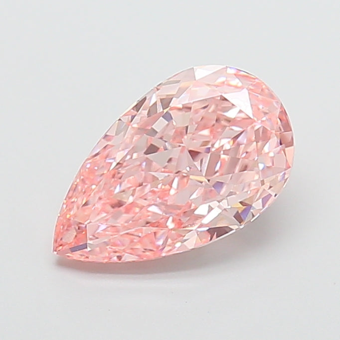 3.10 carat fancy vivid pink pear lab grown diamond VS1 clarity