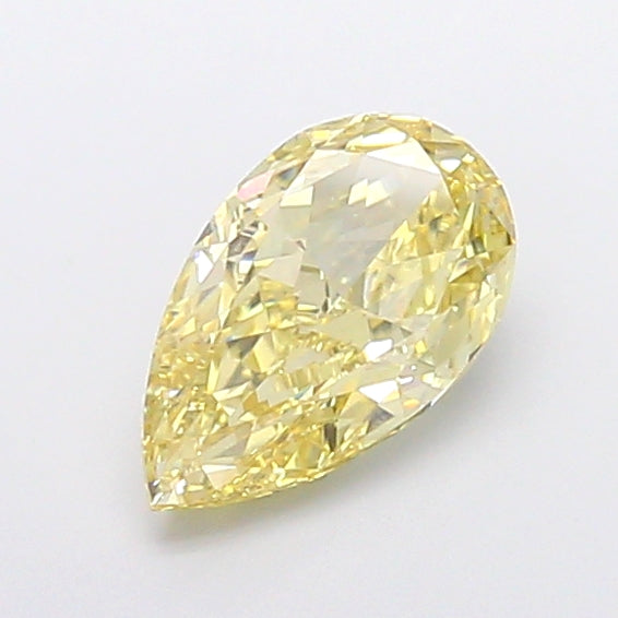 1.59 carat fancy intense yellow pear lab grown diamond VVS2 clarity