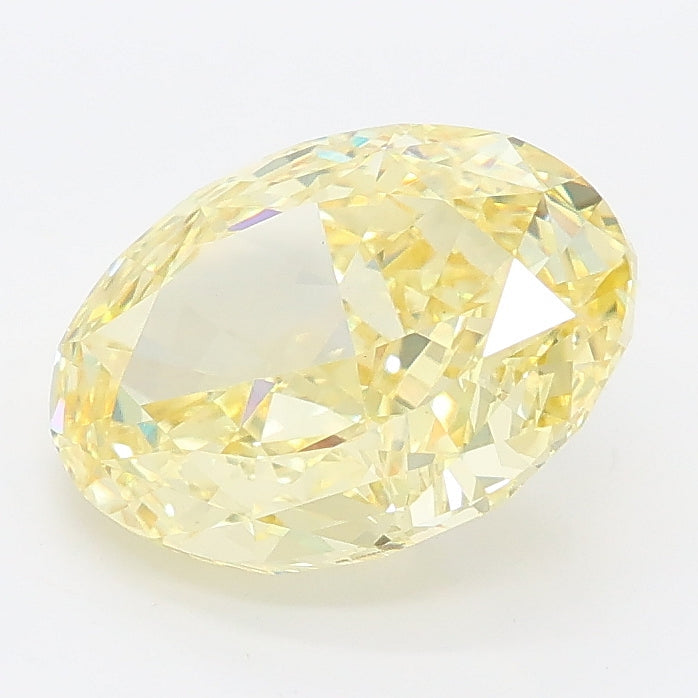 2.65 carat fancy intense yellow oval lab grown diamond VS1 clarity