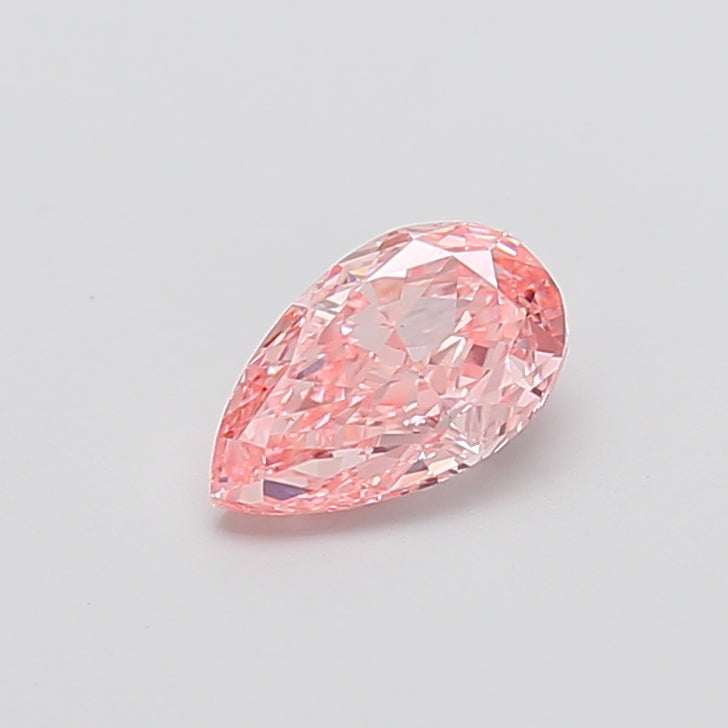 1.16 carat fancy vivid pink pear lab grown diamond VS1 clarity