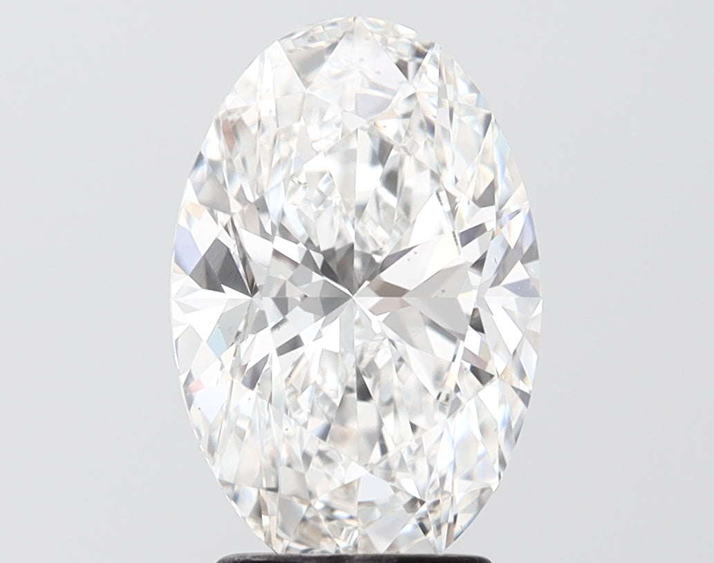 3.09 carat oval lab grown diamond F color VS1 clarity