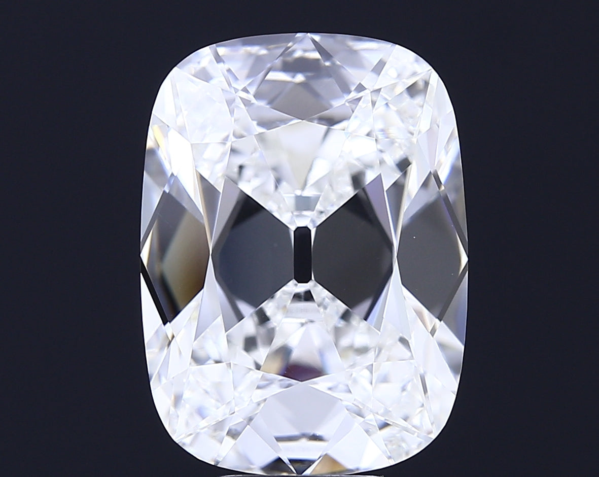 10.01 carat old mine cushion lab grown diamond F color VVS2 clarity