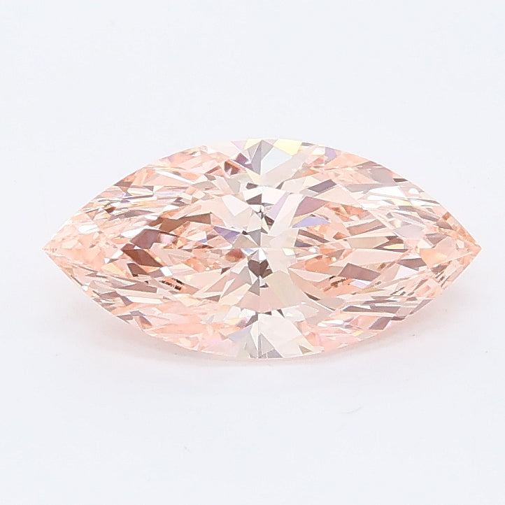 0.99 carat fancy vivid pink marquise lab grown diamond VVS2 clarity