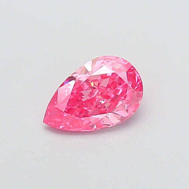 1.09 carat fancy vivid pink pear lab grown diamond VVS2 clarity
