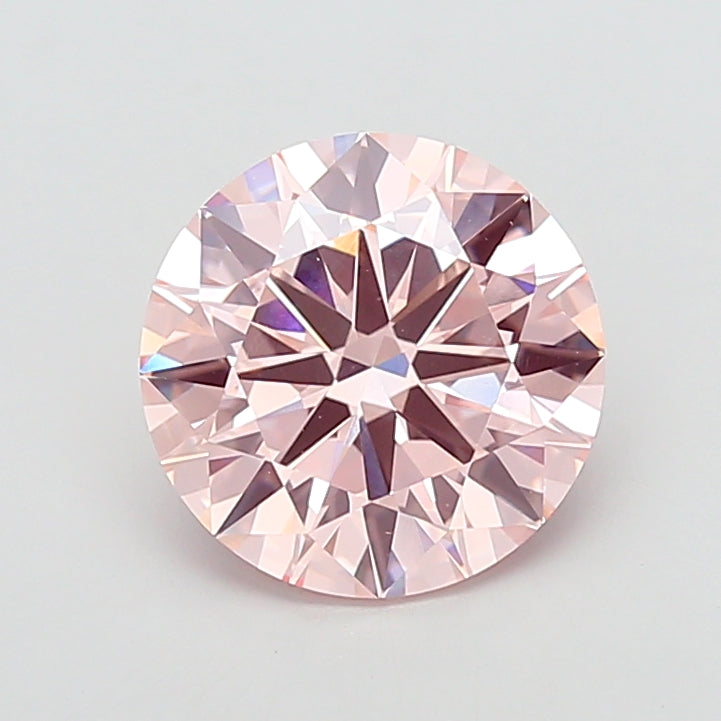 8.00 carat fancy intense pink round lab grown diamond VVS2 clarity
