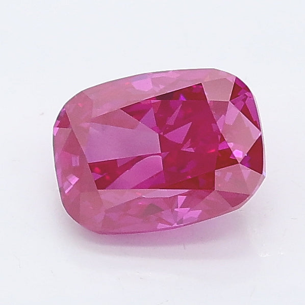 1.10 carat fancy vivid pink cushion lab grown diamond VS1 clarity