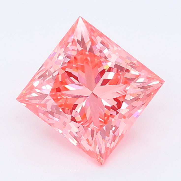 2.19 carat fancy vivid pink princess lab grown diamond VS1 clarity