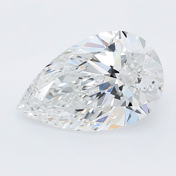 1.55 carat pear lab grown diamond E color VS1 clarity