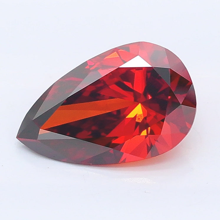 1.50 carat fancy deep orange pear lab grown diamond VS1 clarity