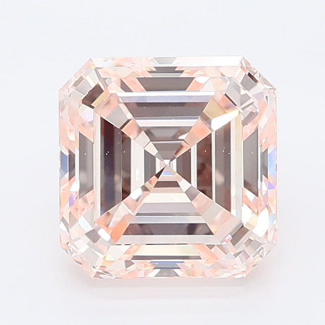 2.00 carat fancy intense pink asscher lab grown diamond VS1 clarity