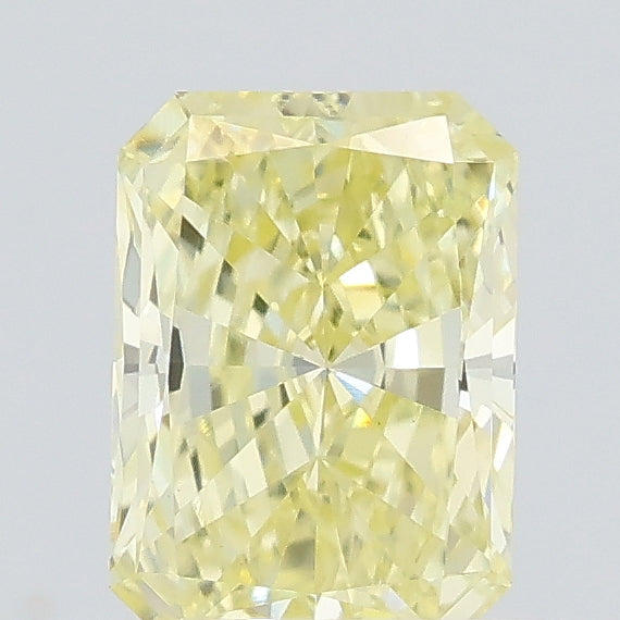 0.48 carat fancy light yellow radiant lab grown diamond VVS2 clarity