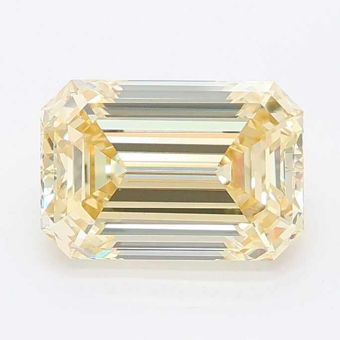 1.92 carat fancy yellow emerald lab grown diamond VS1 clarity