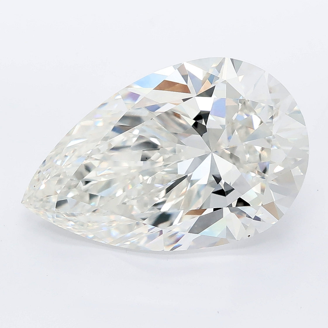 6.54 carat pear lab grown diamond F color VVS2 clarity