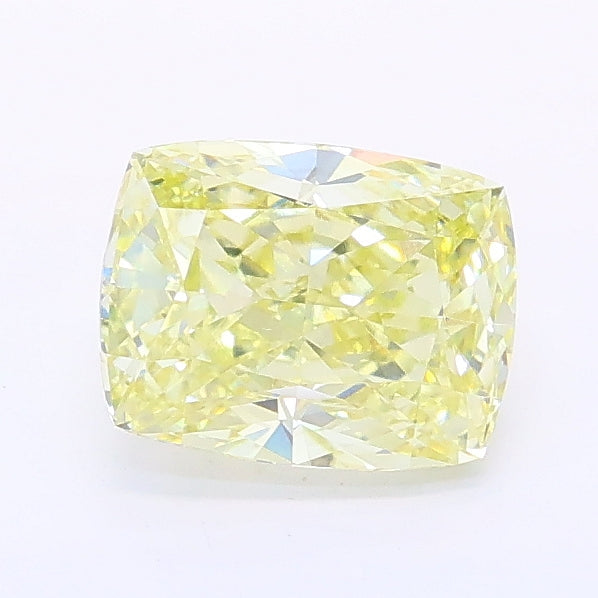 1.05 carat fancy light yellow cushion lab grown diamond VVS2 clarity