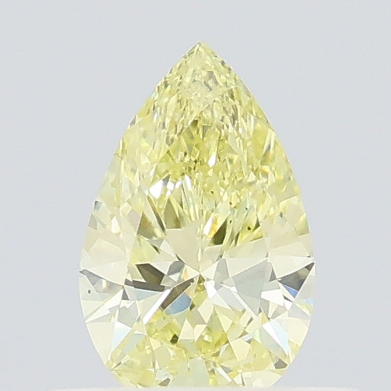 0.36 carat fancy intense yellow pear lab grown diamond VS2 clarity