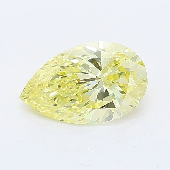 0.44 carat fancy intense yellow pear lab grown diamond VS2 clarity