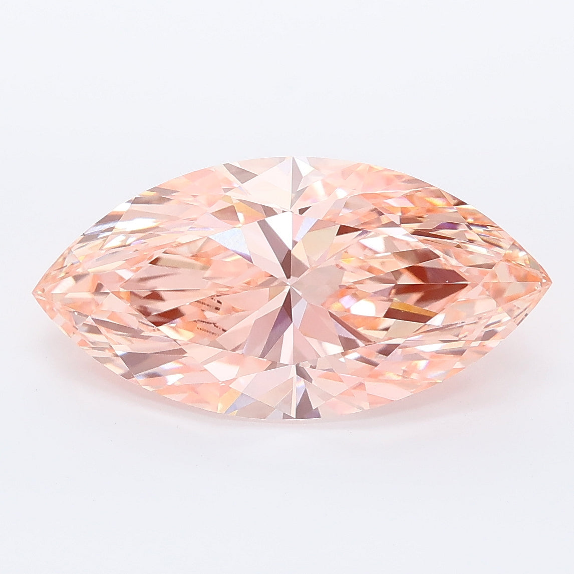 4.66 carat fancy vivid pink marquise lab grown diamond VVS2 clarity