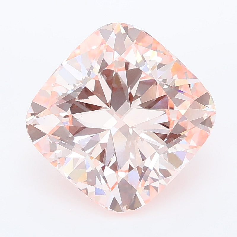 3.52 carat fancy pink cushion lab grown diamond VVS2 clarity