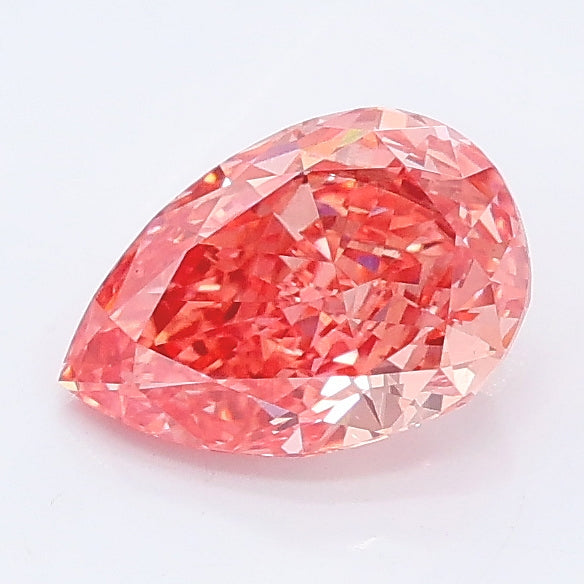 1.04 carat fancy vivid pink pear lab grown diamond VS1 clarity