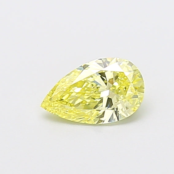 0.50 carat fancy intense yellow pear lab grown diamond VS1 clarity