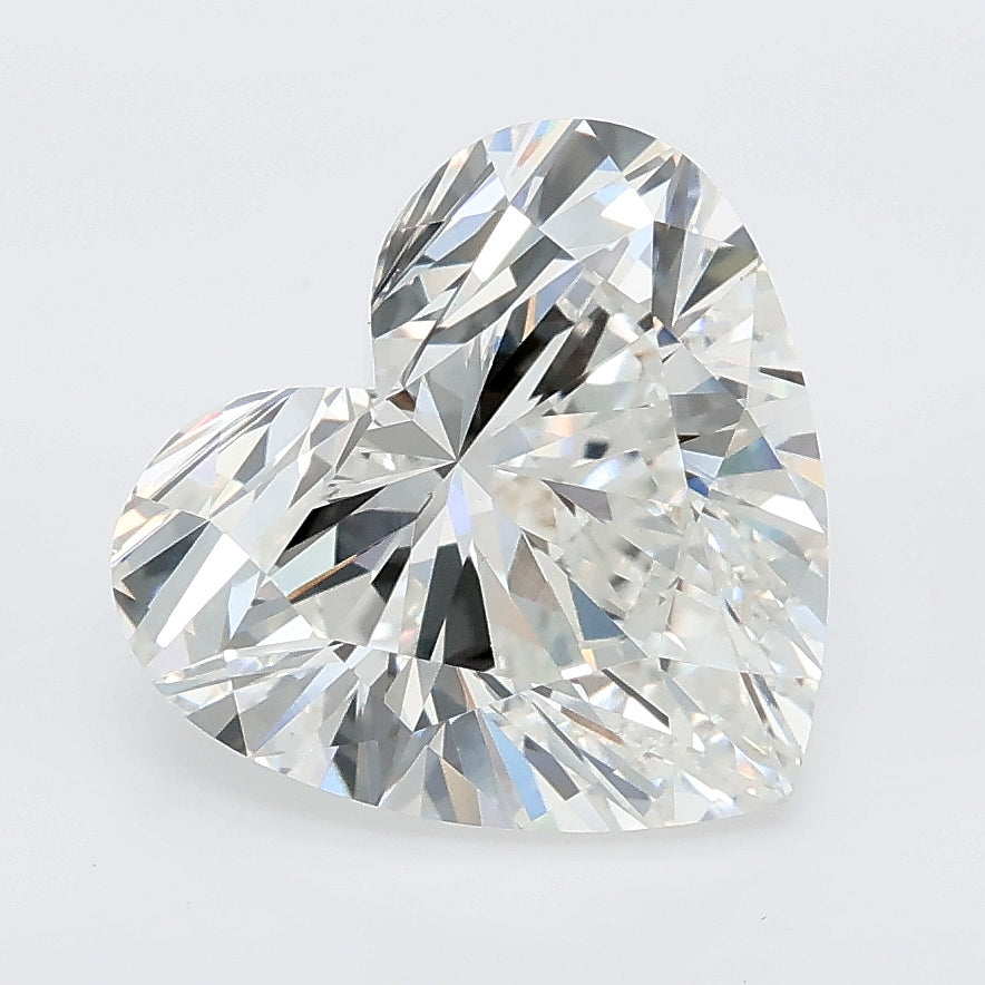 4.06 carat heart lab grown diamond F color VVS2 clarity