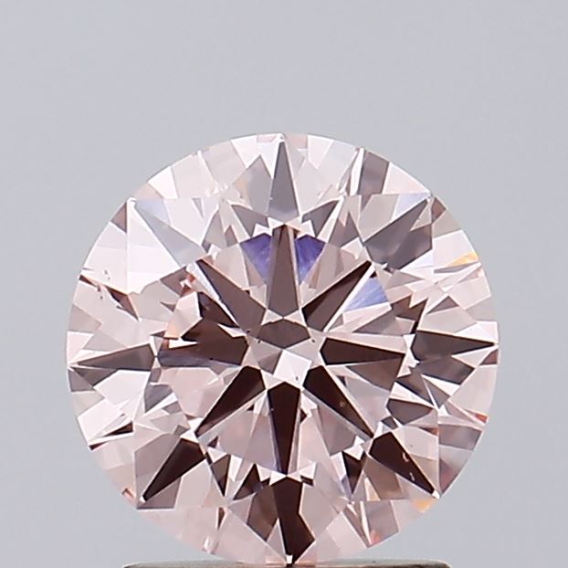 1.73 carat fancy intense pink round lab grown diamond VS2 clarity
