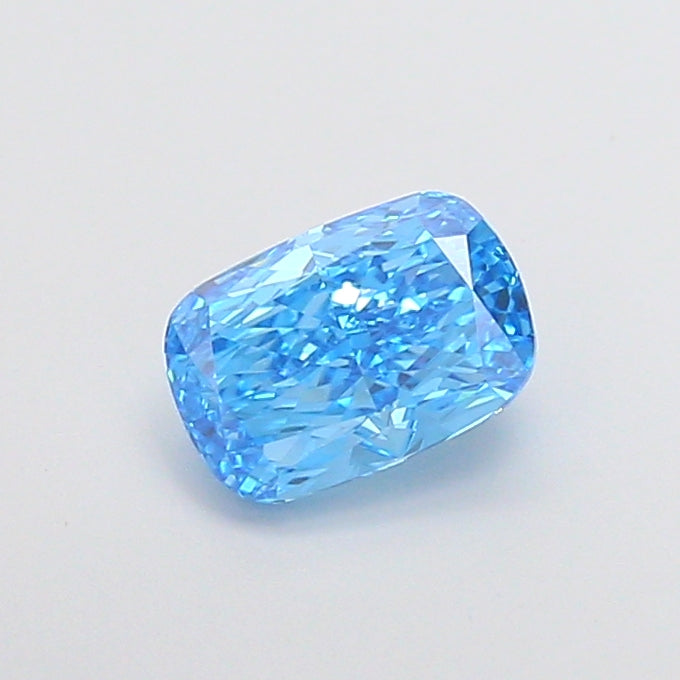 1.04 carat fancy vivid blue cushion lab grown diamond VVS2 clarity
