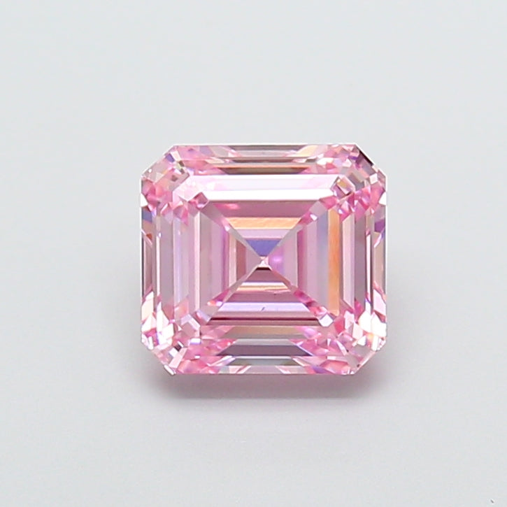 2.00 carat fancy intense pink emerald lab grown diamond VS2 clarity