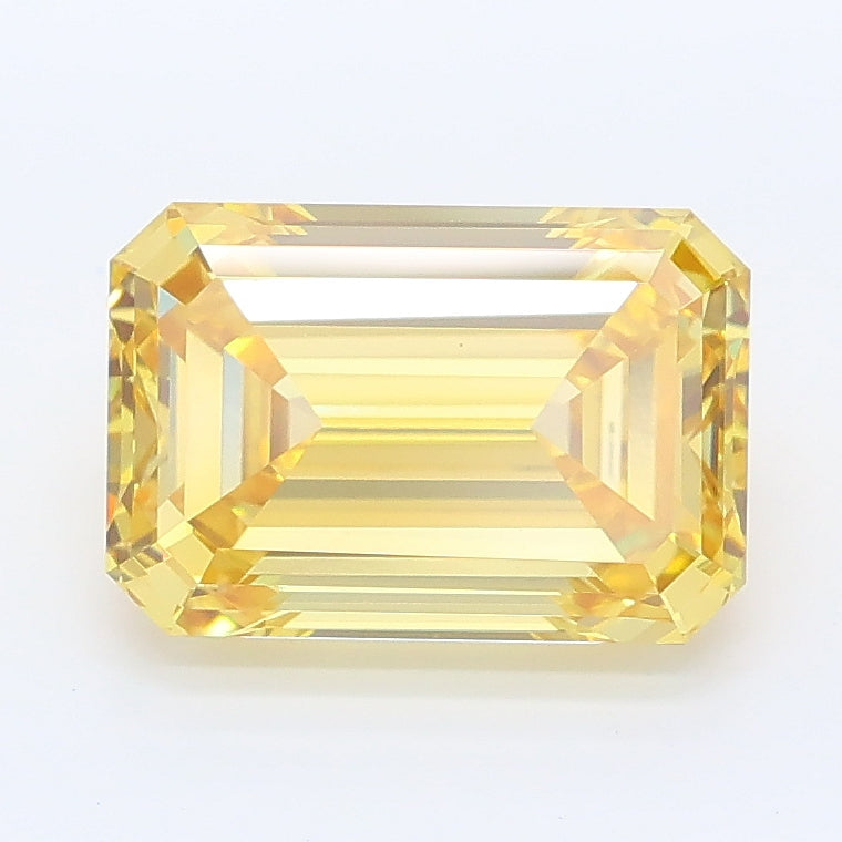 2.51 carat fancy intense yellow emerald lab grown diamond VS1 clarity