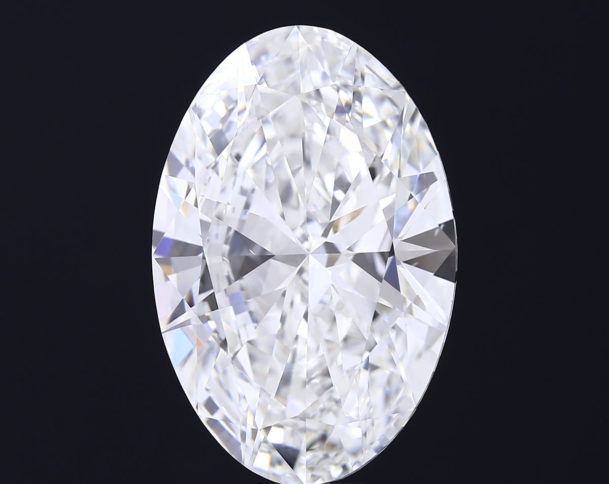 15.01 carat oval lab grown diamond F color VS1 clarity
