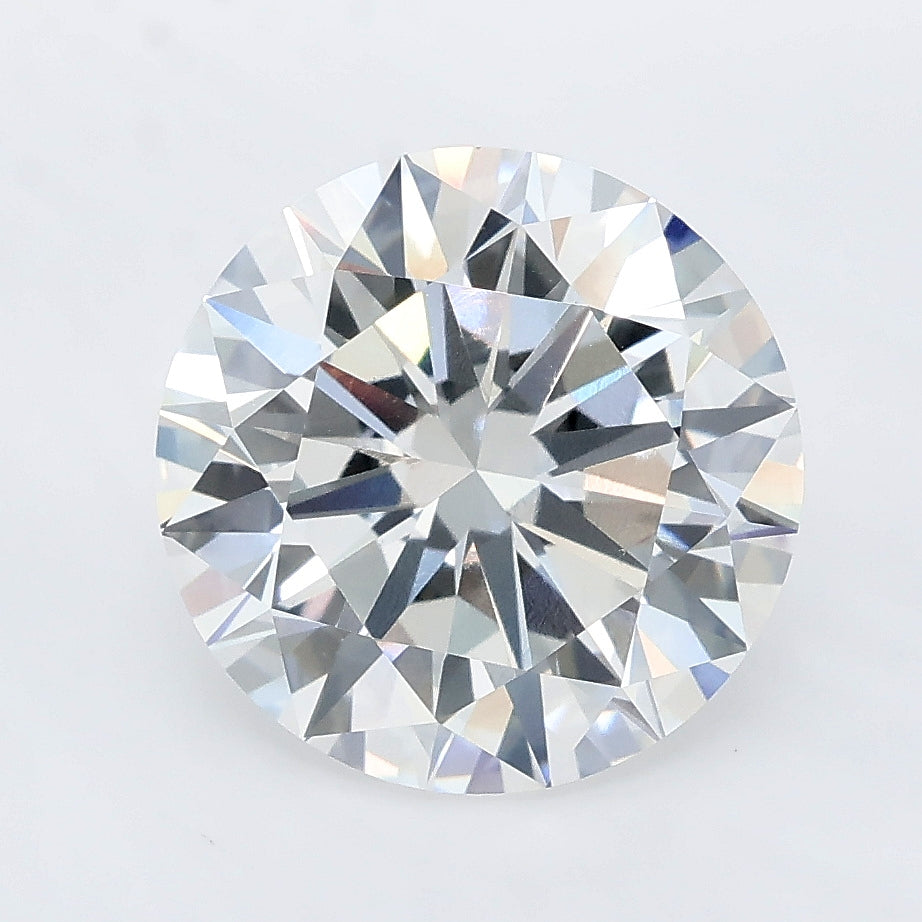 4.99 carat round lab grown diamond F color VVS2 clarity