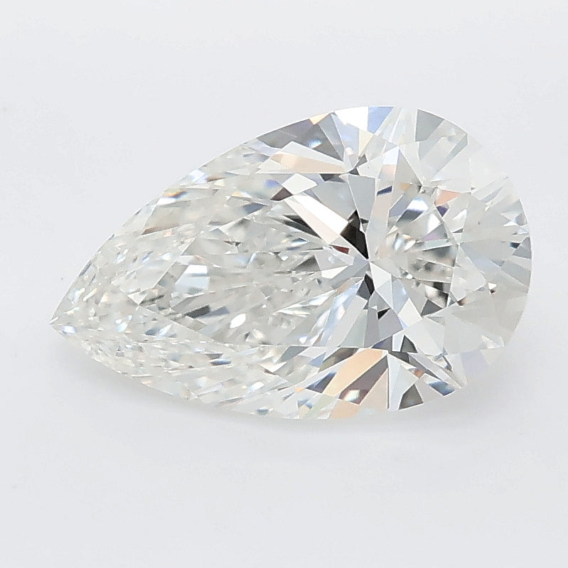 2.01 carat pear lab grown diamond F color VVS2 clarity