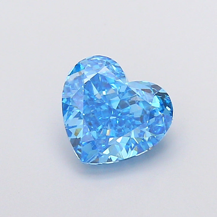 2.02 carat fancy vivid blue heart lab grown diamond VS1 clarity