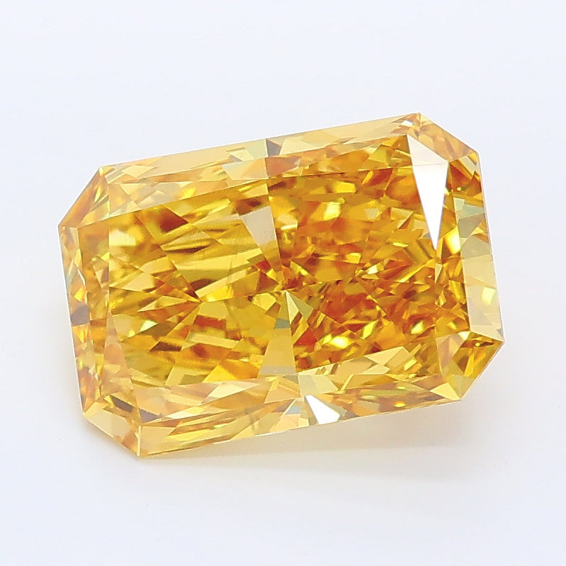 2.50 carat fancy intense yellow radiant lab grown diamond VS2 clarity