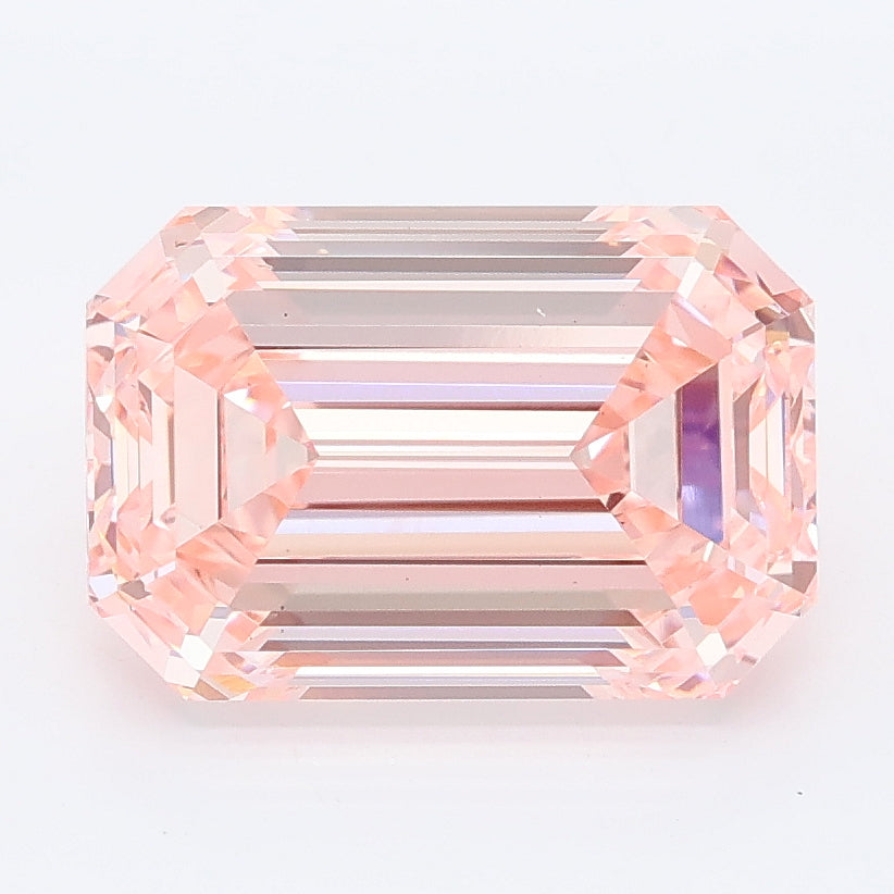 4.03 carat fancy pink emerald lab grown diamond VS1 clarity