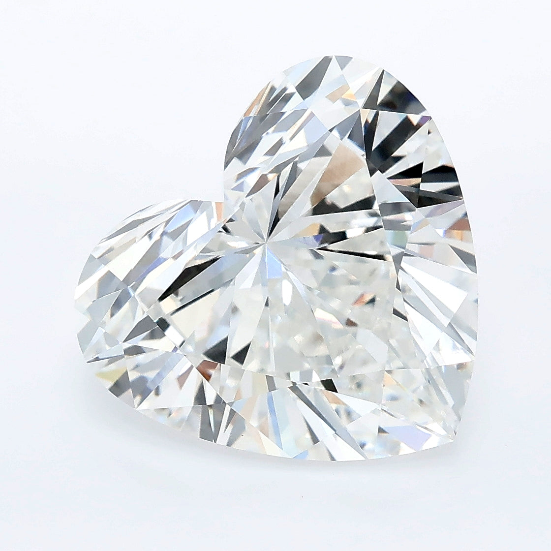 7.08 carat heart lab grown diamond E color VVS2 clarity