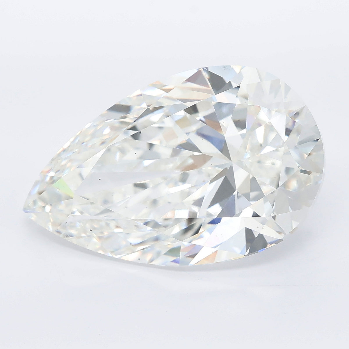12.06 carat pear lab grown diamond E color VS1 clarity
