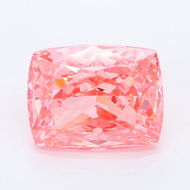 1.54 carat fancy vivid pink cushion lab grown diamond VS1 clarity