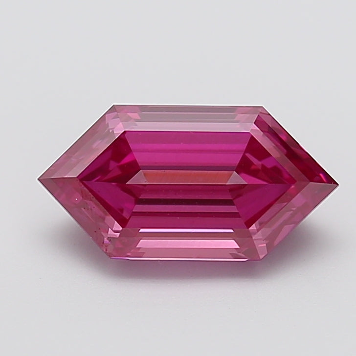 3.10 carat fancy vivid pink dutch marquise lab grown diamond VS1 clarity