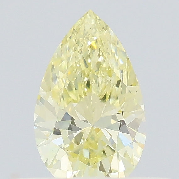 0.28 carat fancy light yellow pear lab grown diamond VS1 clarity