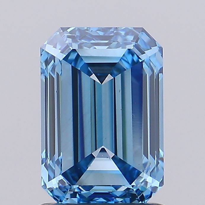 1.49 carat fancy vivid blue emerald lab grown diamond VS1 clarity
