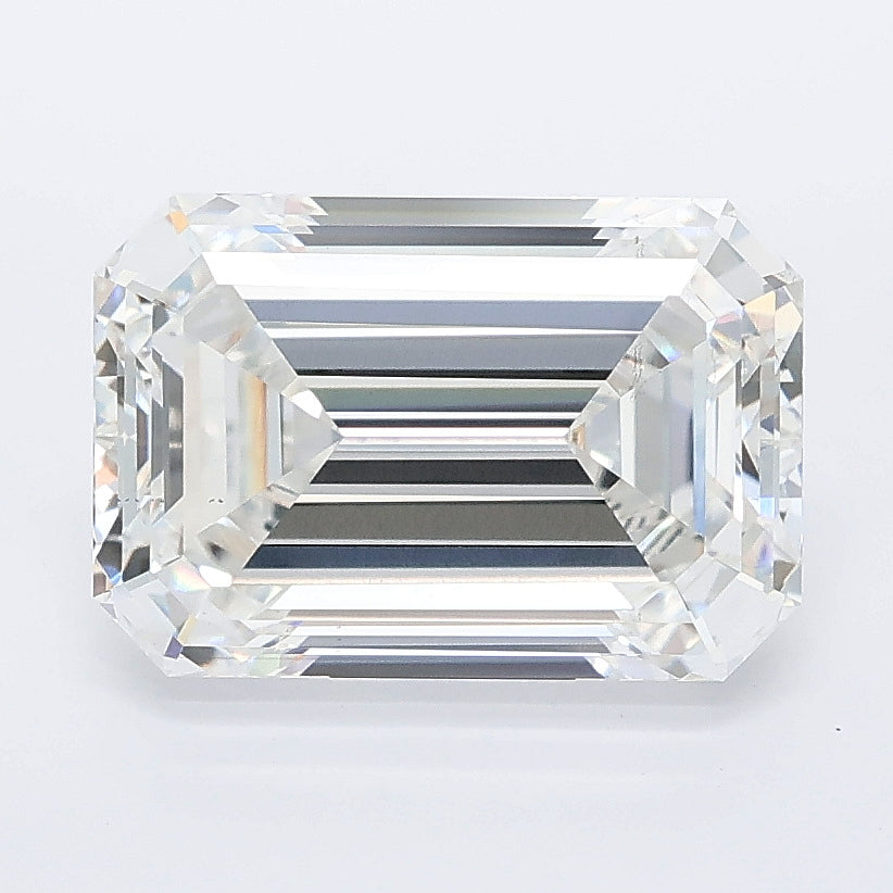 3.59 carat emerald lab grown diamond E color VS1 clarity