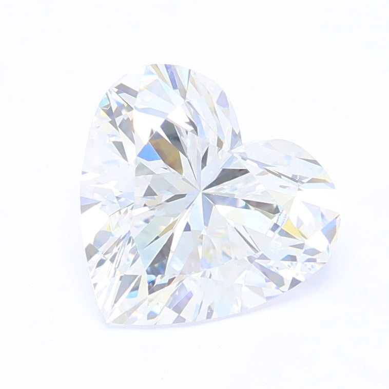 1.57 carat heart lab grown diamond D color VVS2 clarity