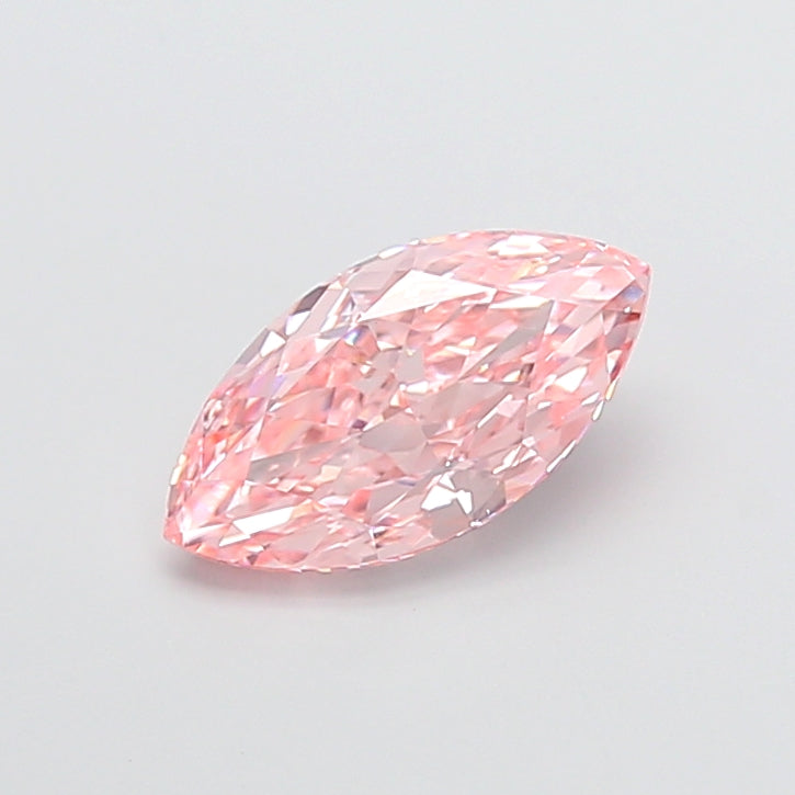 3.05 carat fancy vivid pink marquise lab grown diamond VVS2 clarity